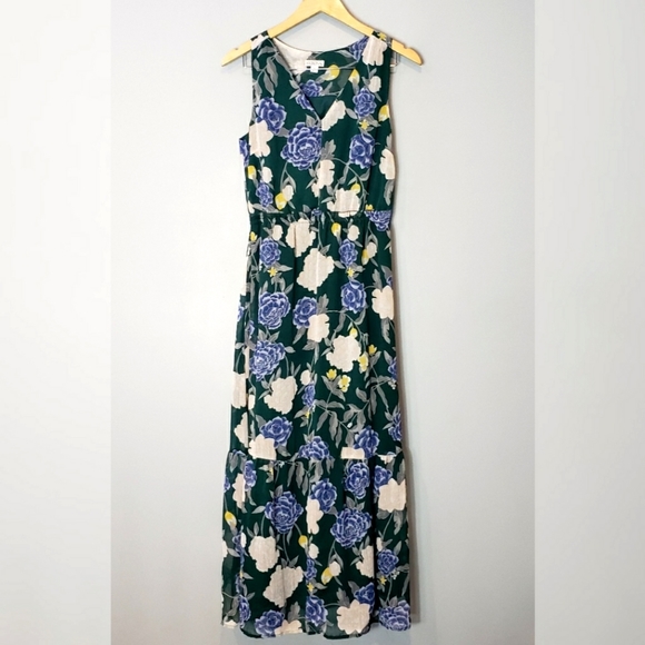 Merona Floral Maxi Dress Cottage Coquette S Retroglam Wedding Guest Party - Picture 1 of 8